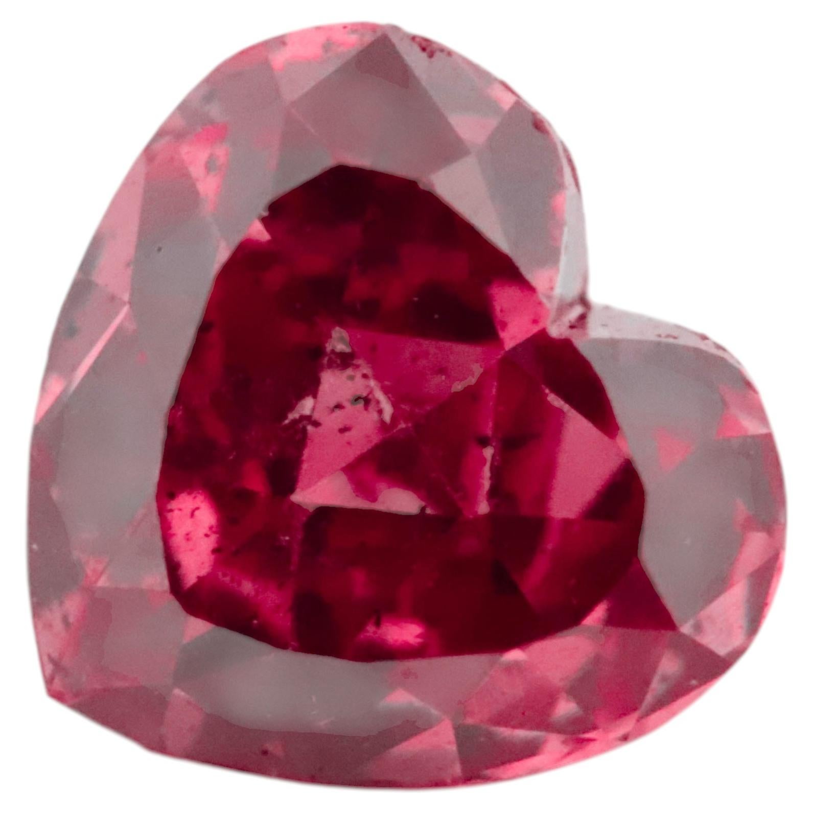 0.12ct Heart Modified Brilliant Fancy Deep Pink Diamond GIA Certified