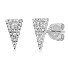 0.12ct Round Brilliant Cut Diamond Triangles Stud Earrings