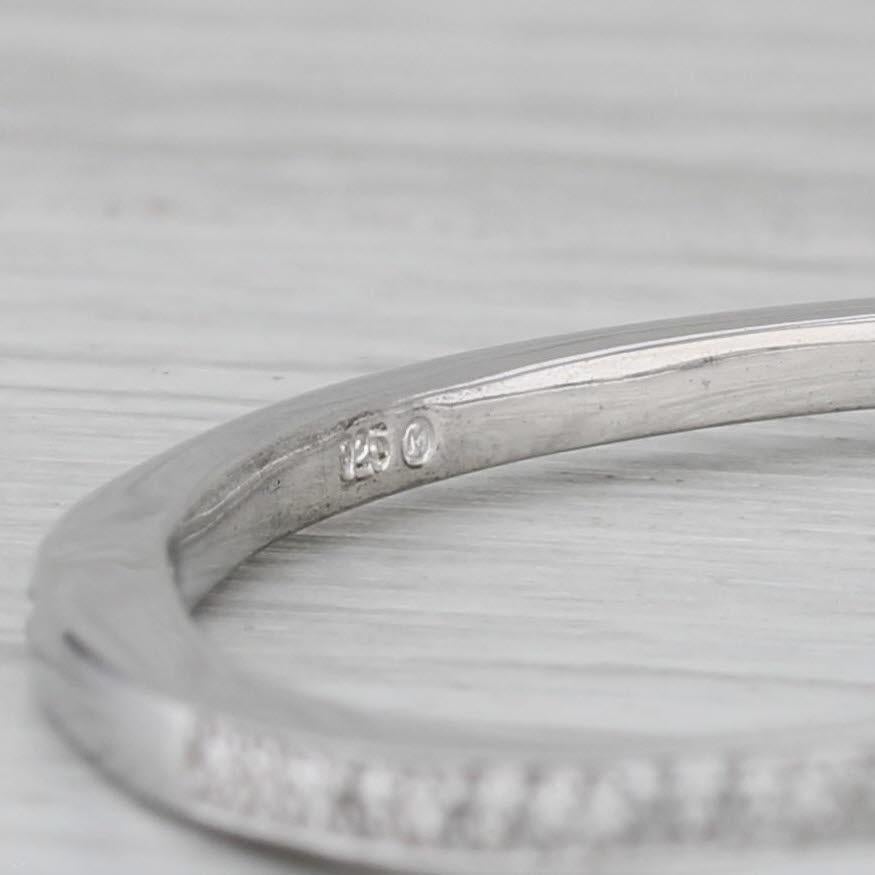 Bracciale Bangle sagomato con diamanti da 0,12 carati in oro bianco 18 carati da 7