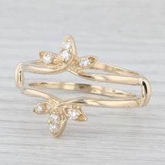 0.12ctw Diamond Ring Jacket Guard 14k Yellow Gold Size 10.75 Bridal