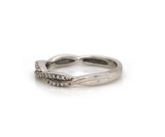 0.12ctw Diamond Twist Anniversary Band Ring in 14K White Gold
