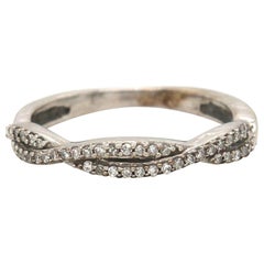 0.12ctw Diamond Twist Anniversary Band Ring in 14K White Gold 0.12ctw Diamond Twist Anniversary Band Ring in 14K White Gold