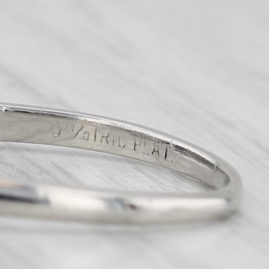 0.12ctw Diamond Wedding Band Platinum Size 5.75 Stackable Ring For Sale 3
