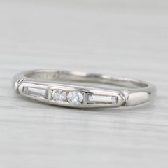 0.12ctw Diamante Alianza Platino Tamaño 5.75 Anillo Apilable
