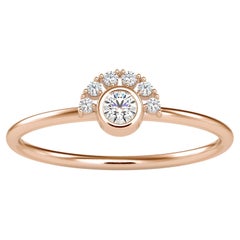 0.13 Carat Diamond 14K Rose Gold Ring