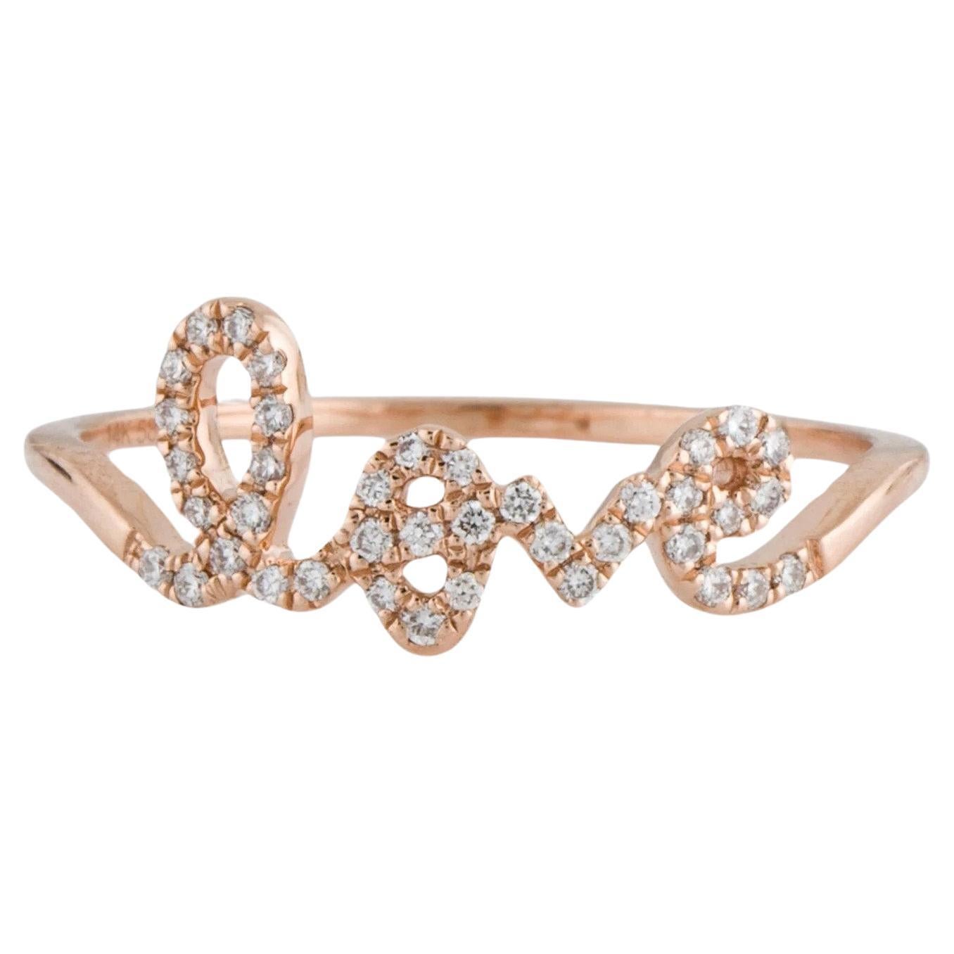 0,13 Karat Diamant Love Roségold Ring