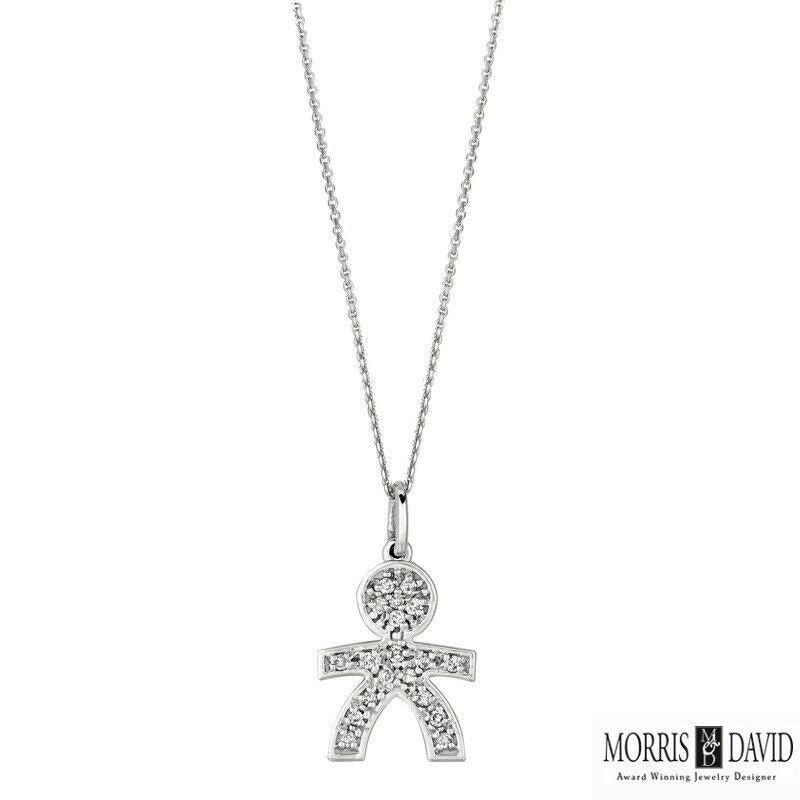 100% Natural Diamonds, Not Enhanced in any way Round Cut Diamond Necklace  
0.13CT
G-H 
SI  
14K White Gold    Pave style , 1.9 grams 
9/16 inch in height, 3/8 inch in width
19 Diamonds

N5127WD
ALL OUR ITEMS ARE AVAILABLE TO BE ORDERED IN 14K