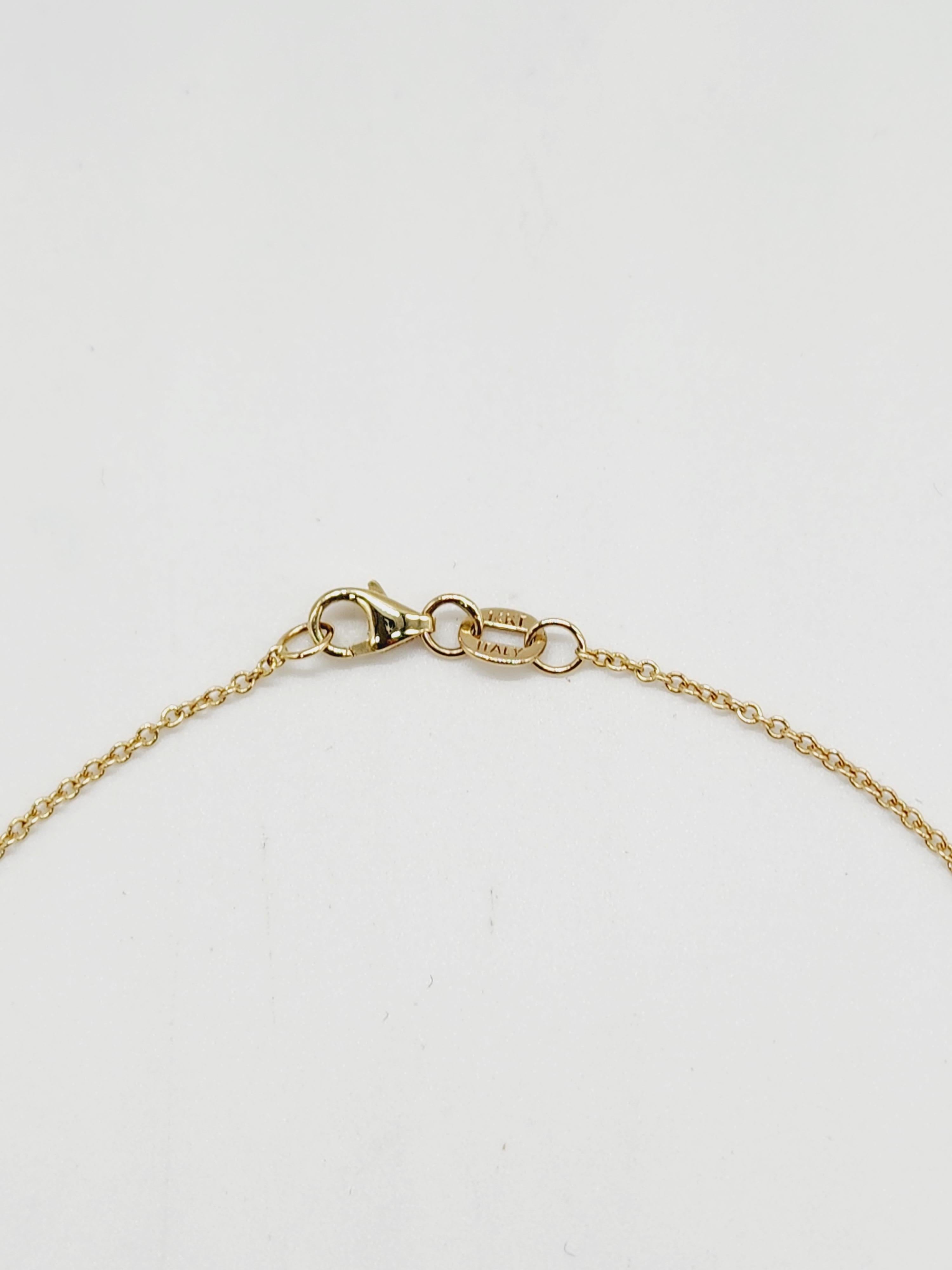 0.13 Carat Single Station Diamond by the Yard Necklace 14 Karat Yellow Gold In New Condition For Sale In Great Neck, NY