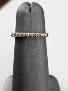 0.13 Ct Pink Diamond Band Ring with Rose Gold