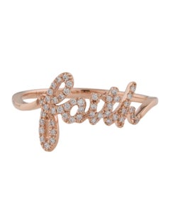 Anillo de oro rosa Fe con diamantes de 0,14 quilates
