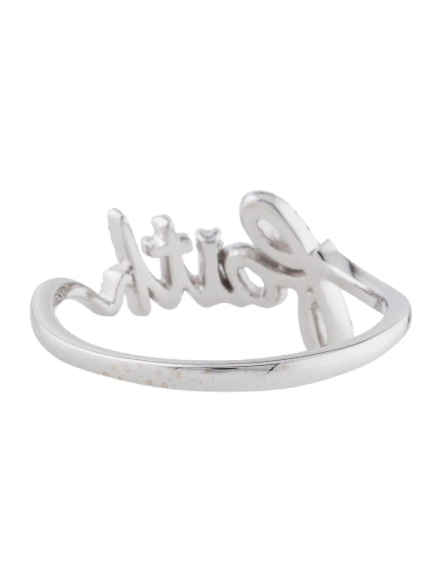 0,14 Karat Diamant Faith Weißgold Ring im Zustand „Neu“ im Angebot in Great Neck, NY