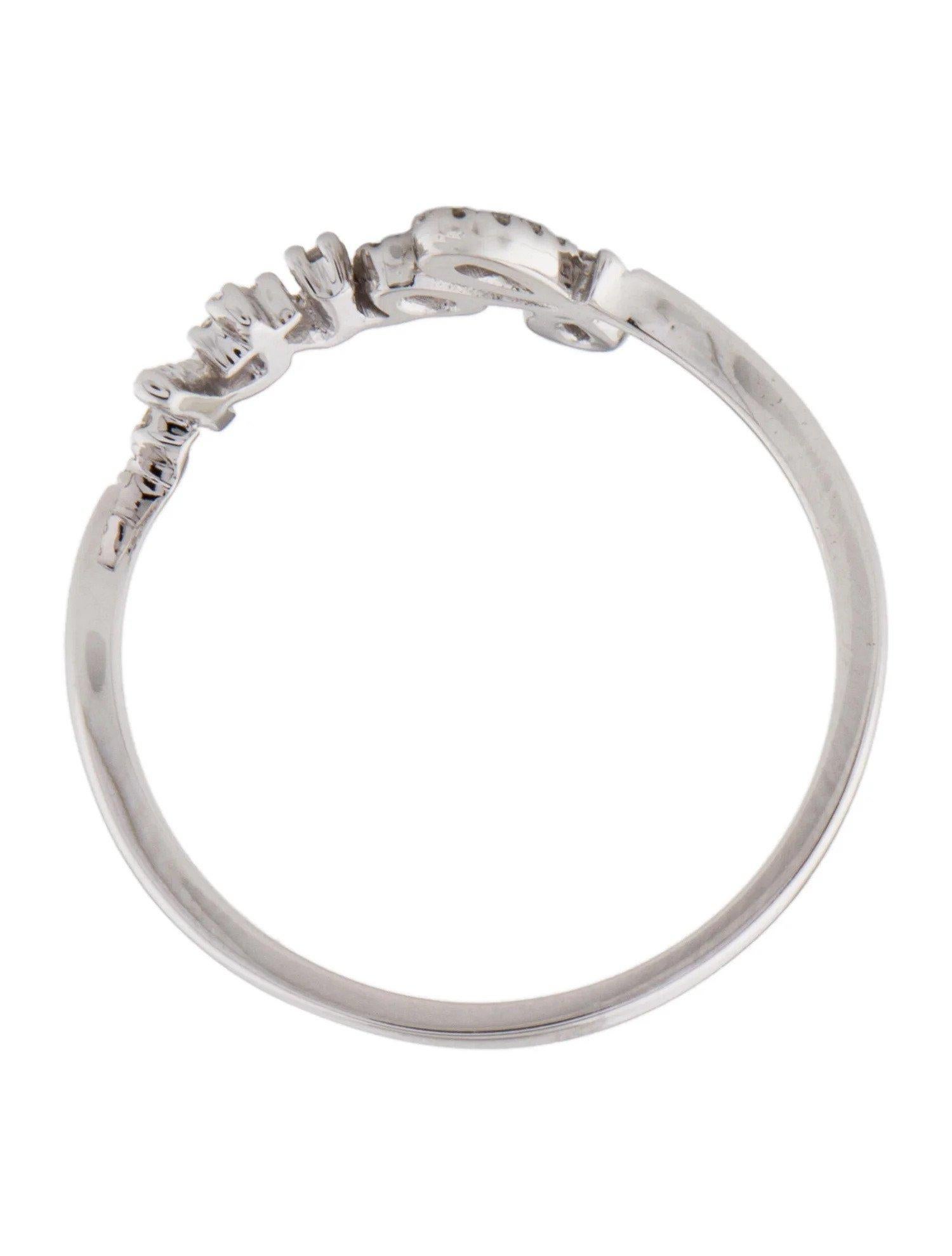 Women's 0.14 Carat Diamond Faith White Gold Ring For Sale