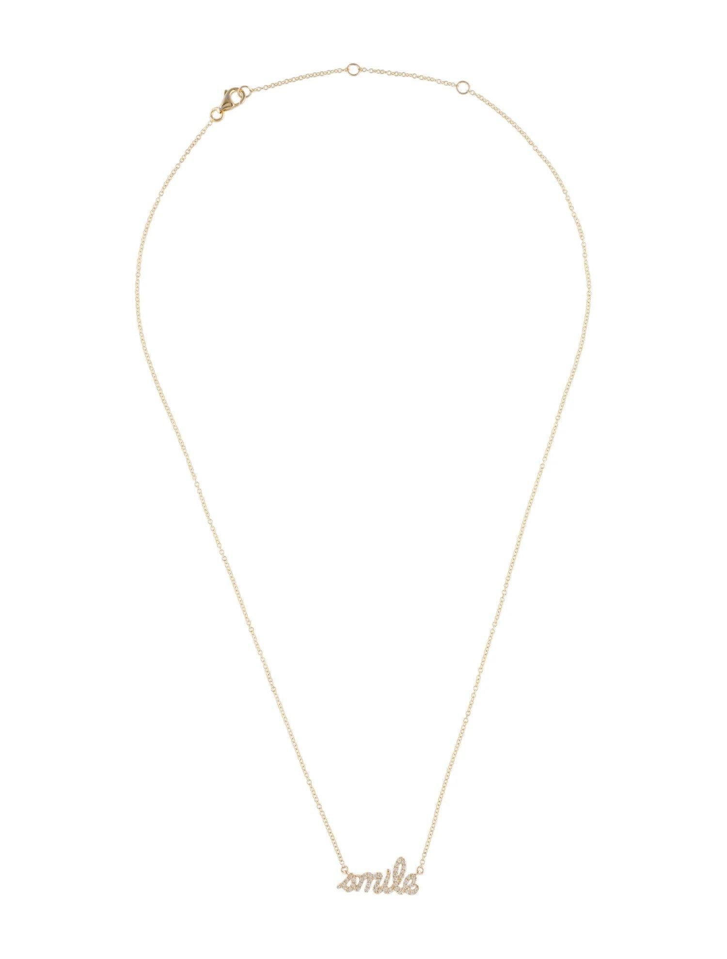 Women's 0.14 Carat Diamond Smile Yellow Gold Pendant Necklace For Sale