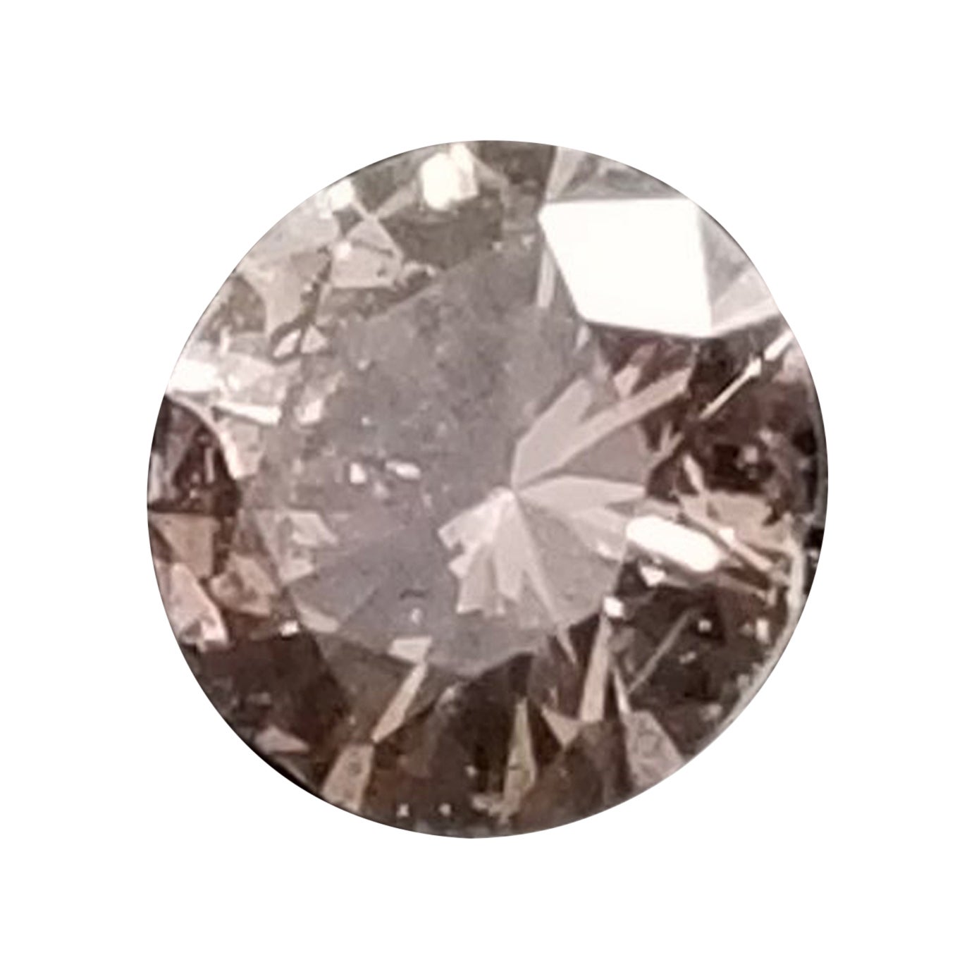 0.14 Carat Natural Fancy Pink Brown Round Shape Loose Diamond