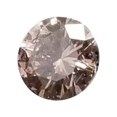 Used 0.14 Carat Natural Fancy Pink Brown Round Shape Loose Diamond