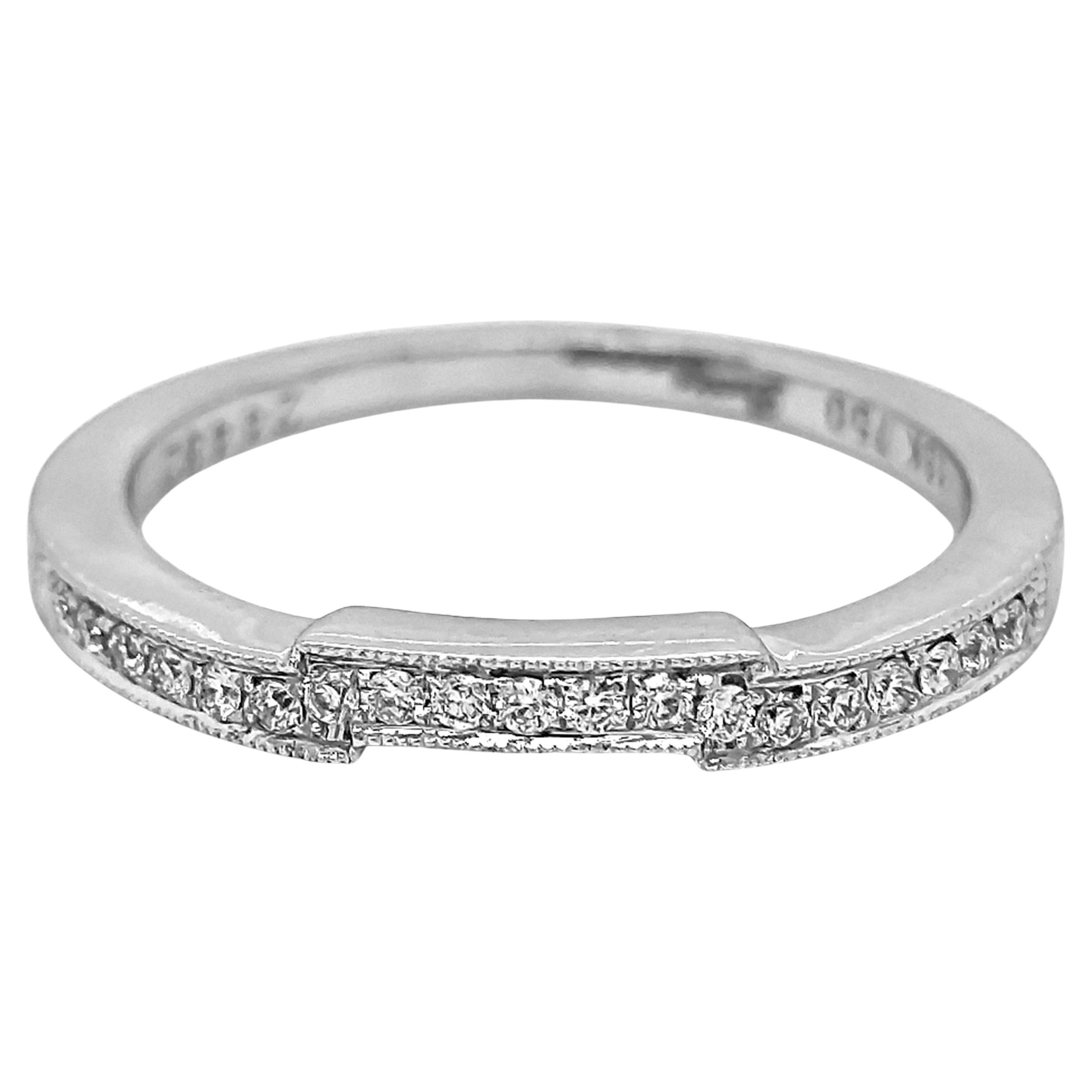 0.14 Carat White Diamond White Gold Ring