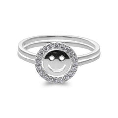0.14 Ct Diamond & 14K White Gold Gazebo Collection Ring