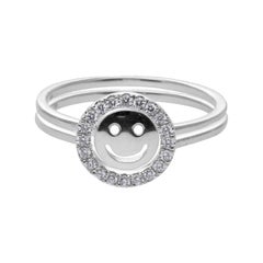 Anello con diamante da 0,14 carati e oro bianco 14K Collection'S