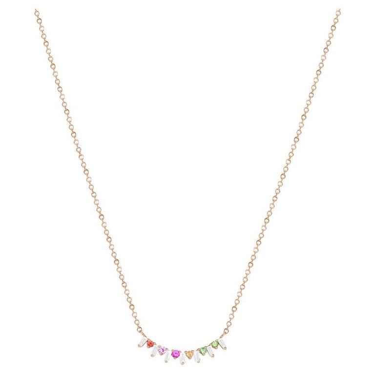 Zoey Blush 18K Gold Plated 0.20ctw Diamond Bar 18