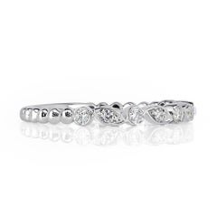 0,14 ct Alianza de boda con diamante redondo talla brillante en platino