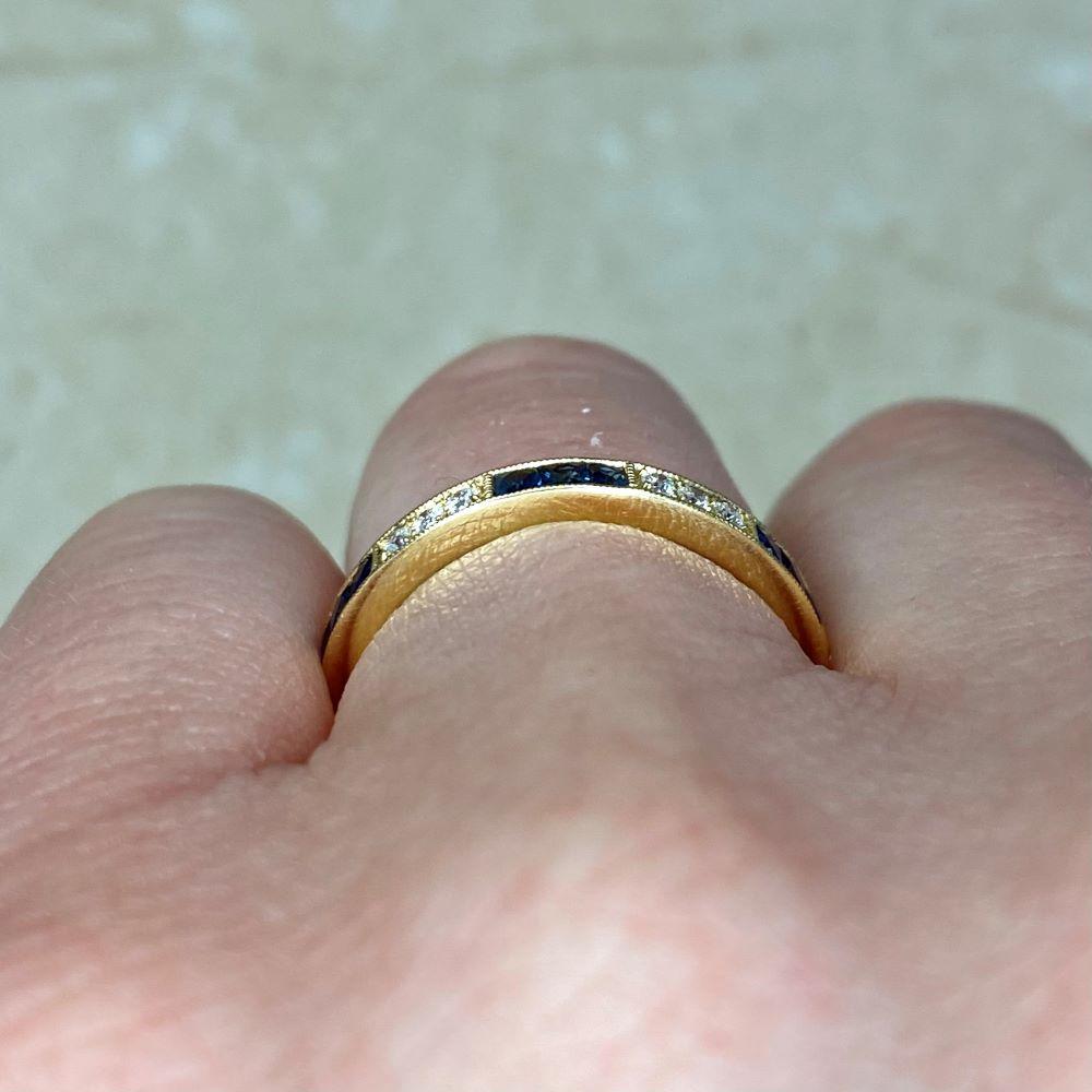 Round Cut Round Brilliant Diamonds Eternity Band (Approx. 0.10-Carats), 18K Yellow Gold For Sale