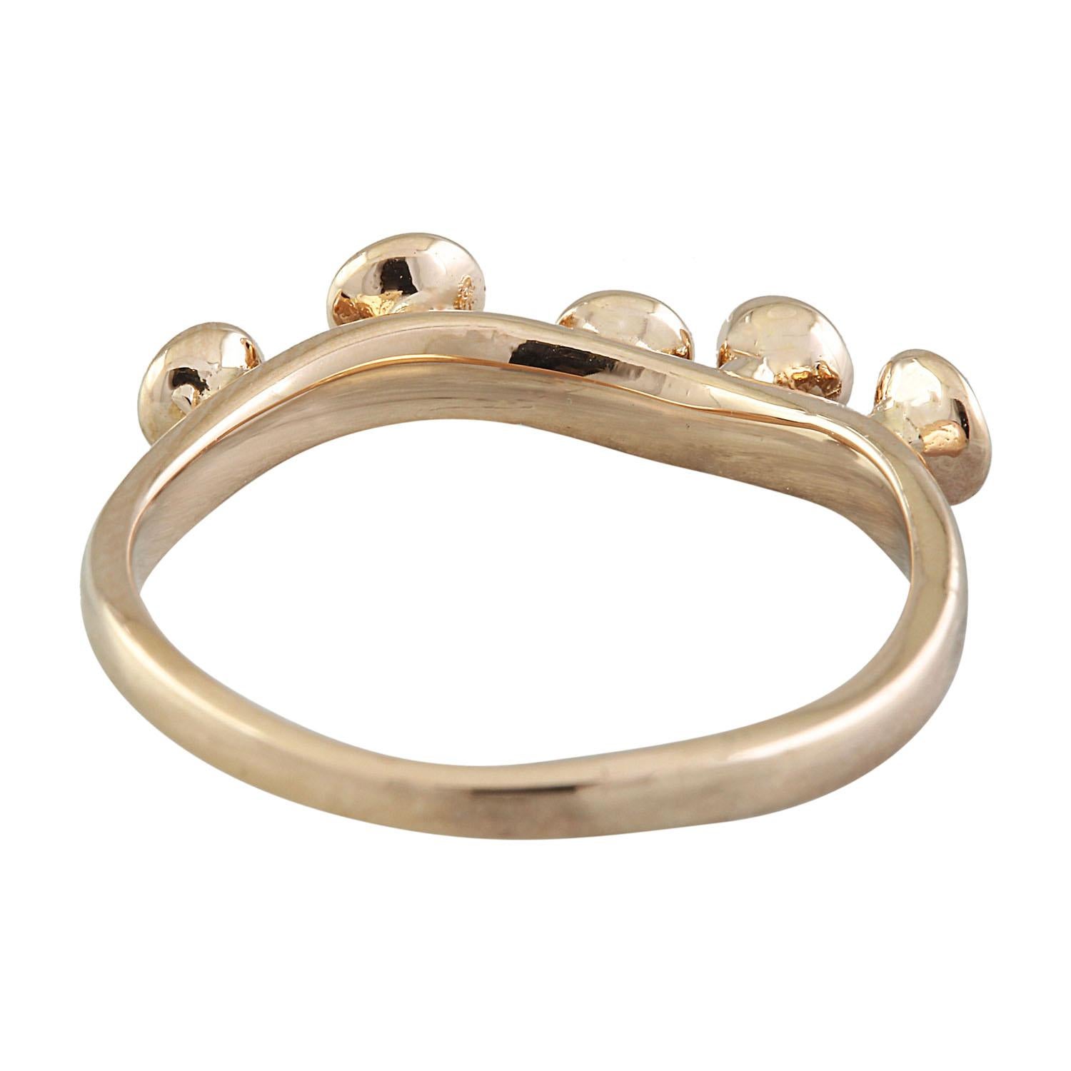 Round Cut 0.15 Carat 14 Karat Solid Rose Gold Diamond Ring For Sale