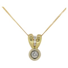 0.15 Carat Brilliant Cut Diamond Pendant Necklace