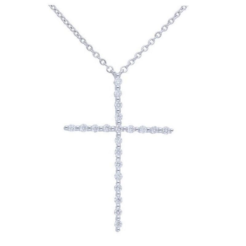     Diamond Carat Weight: This elegant cross necklace features a total of 0.15 carats of diamonds. The necklace is adorned with 21 round-cut diamonds, carefully selected for their brilliance and clarity, creating a stunning visual impact.

    Gold