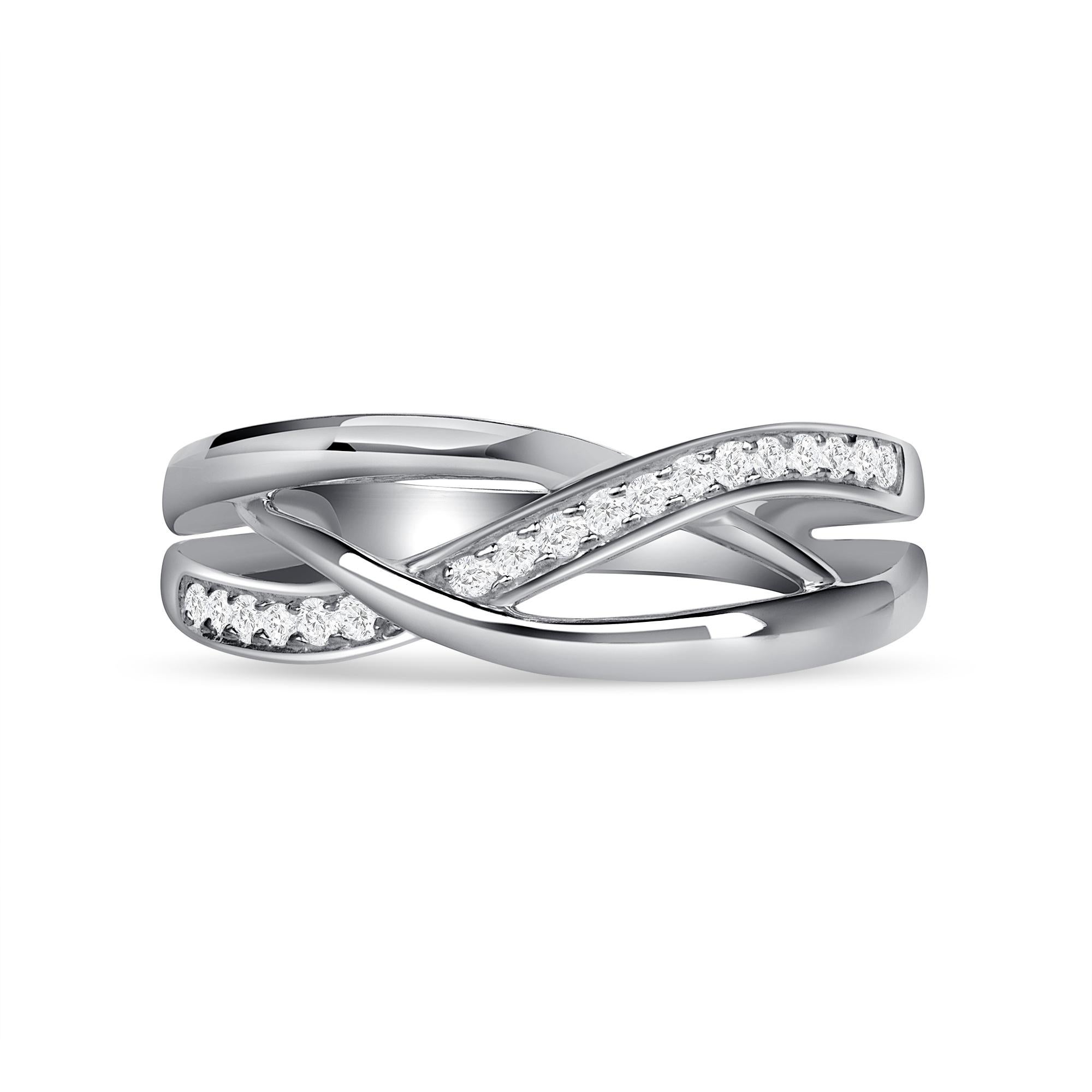 En vente :  Bracelet en diamants naturels entrelacés 0,15 carat 4