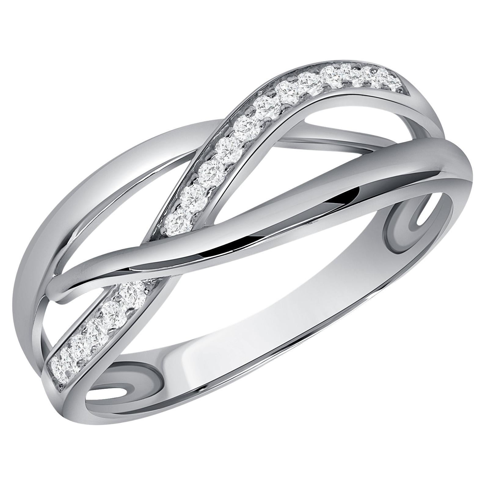 0.15 Carat Intertwined Natural Diamond Band