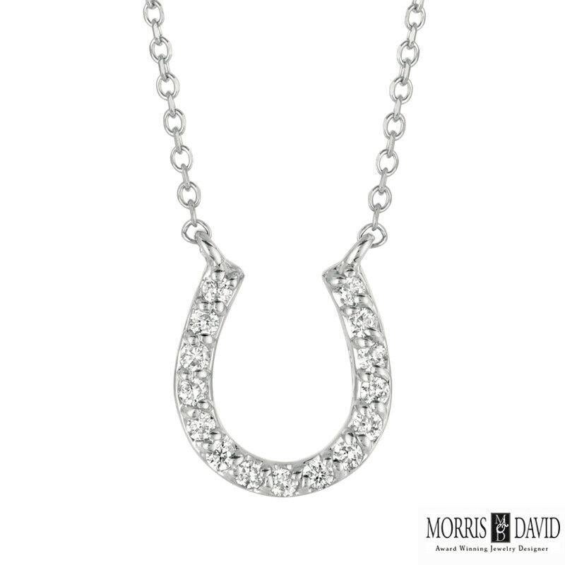 horse shoe diamond necklace