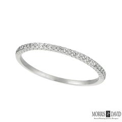 0.15 Carat Natural Diamond Ring Band in 14K White Gold