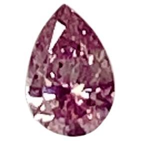0.15 Carat Pear Shape Even Loose Pink Argyle Diamond GIA Certified FIPP For Sale