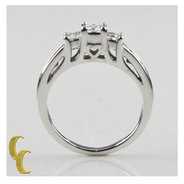 cathedral princess cut diamond ring