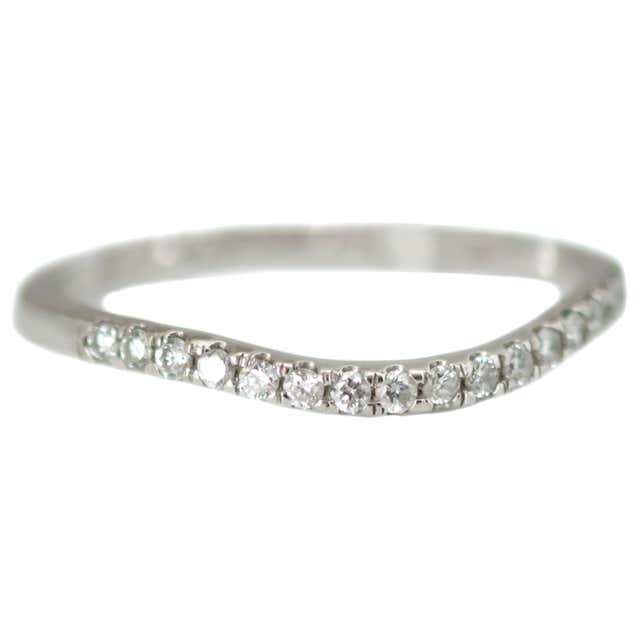 18 Karat White Gold Anniversary Ring Wedding Band 36 Diamonds 0.15 ...