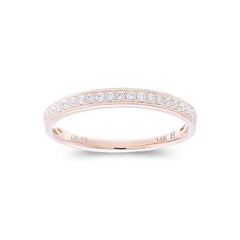 0.15 Ct Diamonds in 14K Rose Gold 1981 Classic collection Wedding Band Ring