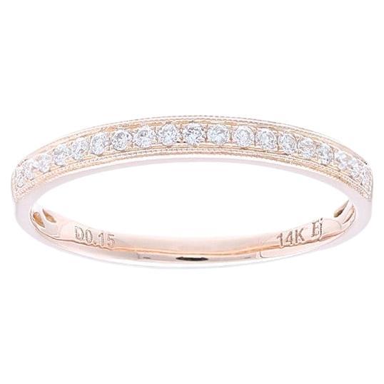 0.15 Ct Diamonds in 14K Rose Gold 1981 Classic collection Wedding Band Ring