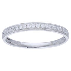 0.15 Ct Diamonds in 14K White Gold 1981 Classic collection Wedding Band Ring