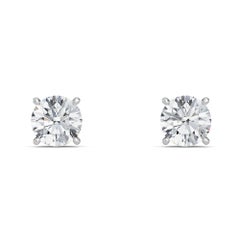 0.15 Carat Tw Natural Diamond 14k Gold Four Prong Stud Earring