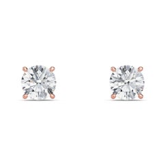 0.15 Carat TW Natural Diamond 14k Gold Four Prong Stud Earring