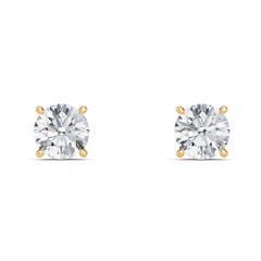 0.15 Carat TW Natural Diamond 14k Gold Four Prong Stud Earring