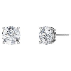 0.15 CT TW Diamant naturel en or 14k Boucle d'oreille à quatre griffes