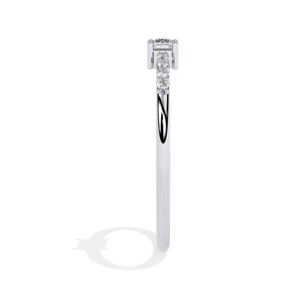 0,15 ct Zierlicher Baguette-Ring  Diamant Elegance 14K Gold im Zustand „Neu“ im Angebot in New York, NY