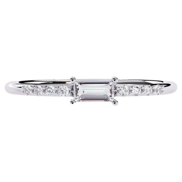0.15 Ctw Dainty Baguette Ring  Diamond Elegance 14K Gold