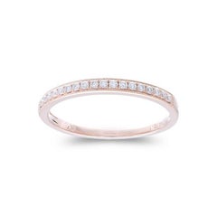 0.15 ctw Diamond Wedding Band 1981 Classic Collection Ring in 14K Rose Gold