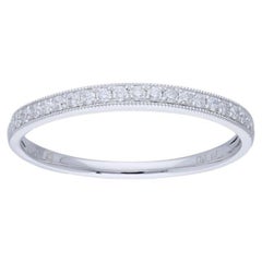 0.15 ctw Diamond Wedding Band 1981 Classic Collection Ring in 14K White Gold