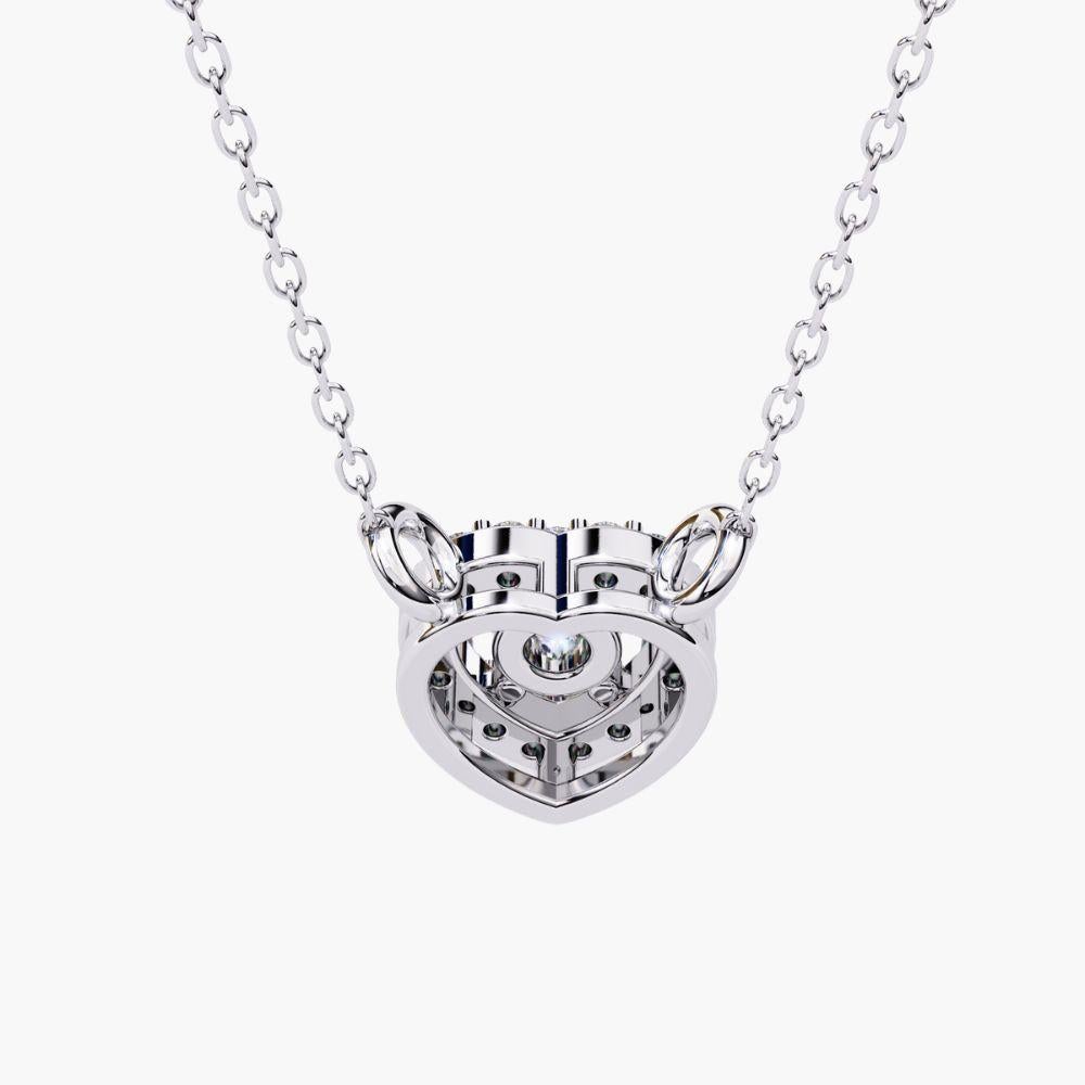 Collana con ciondolo ovale di diamanti da 0,15 carati in oro 14K In condizioni Nuovo in vendita a New York, NY