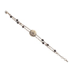 0.15 GVS 0.67 Brown 0.16 Rose Cut Brown 7.19 Beads Brown Diamonds Gold Bracelet