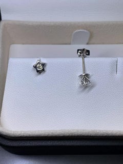 0.15ct Diamond chunky solitaire studs earring 18ct white gold