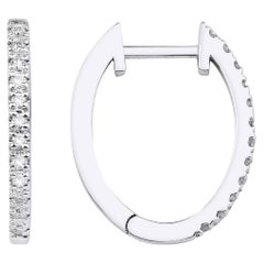 Orecchino in oro massiccio Huggies con diamante da 0,15 carati